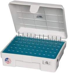 Meyer Gage - 65 Piece, 0.22-1.5 mm Diameter Plug and Pin Gage Set - Minus 0.0001 Inch Tolerance, Class Z - Benchmark Tooling