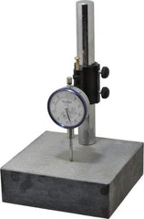 Teclock - 0.001" Graduation, 0-100 Dial Reading, Indicator & Base Kit - 0.001 Inch Graduation - Benchmark Tooling