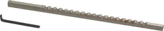 Value Collection - 3mm Keyway Width, Style A, Keyway Broach - High Speed Steel, Bright Finish, 1/8" Broach Body Width, 13/64" to 1-1/8" LOC, 5" OAL - Benchmark Tooling