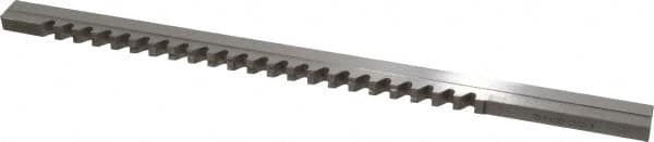 Value Collection - 8mm Keyway Width, Style C-1, Keyway Broach - High Speed Steel, Bright Finish, 3/8" Broach Body Width, 25/64" to 2-1/2" LOC, 11-3/4" OAL - Benchmark Tooling