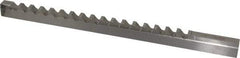 Value Collection - 12mm Keyway Width, Style D-1, Keyway Broach - High Speed Steel, Bright Finish, 9/16" Broach Body Width, 1" to 6" LOC, 13-7/8" OAL - Benchmark Tooling