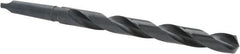 Interstate - 1-1/32", 3MT 118° Point High Speed Steel Taper Shank Drill Bit - Oxide Finish, 10" Flute Length, 15" OAL, Spiral Flute, Series 502 - Benchmark Tooling