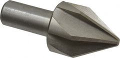 Interstate - 1-1/2" Head Diam, 3/4" Shank Diam, 6 Flute 60° Cobalt Countersink - Benchmark Tooling