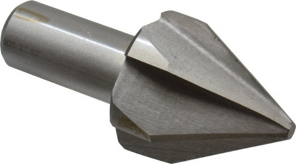 Interstate - 2" Head Diam, 1" Shank Diam, 6 Flute 60° Cobalt Countersink - Benchmark Tooling