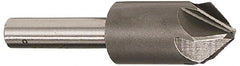 Interstate - 7/8" Head Diam, 1/2" Shank Diam, 6 Flute 90° Cobalt Countersink - Benchmark Tooling