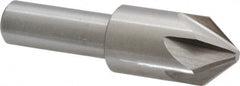 Interstate - 3/4" Head Diam, 1/2" Shank Diam, 6 Flute 82° Cobalt Countersink - Benchmark Tooling