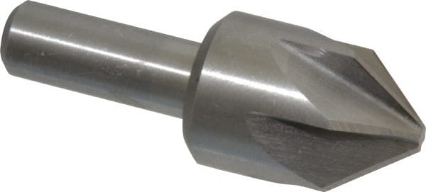 Interstate - 1" Head Diam, 1/2" Shank Diam, 6 Flute 82° Cobalt Countersink - Benchmark Tooling