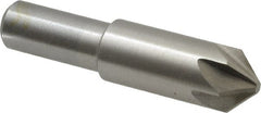 Interstate - 5/8" Head Diam, 1/2" Shank Diam, 6 Flute 90° Cobalt Countersink - Benchmark Tooling