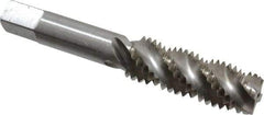 Interstate - 5/8-11 UNC 4 Flute 3B Bottoming Spiral Flute Tap - High Speed Steel, Bright Finish, 3-13/16" OAL, Right Hand Flute, Right Hand Thread, H3 - Benchmark Tooling