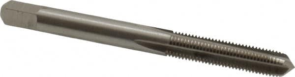 Interstate - #12-36 UNS 4 Flute Bright Finish High Speed Steel Straight Flute Standard Hand Tap - Plug, Right Hand Thread, 2-1/2" OAL, H3 Limit, Oversize - Exact Industrial Supply