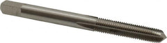 Interstate - #12-36 UNS 4 Flute Bright Finish High Speed Steel Straight Flute Standard Hand Tap - Plug, Right Hand Thread, 2-1/2" OAL, H3 Limit, Oversize - Exact Industrial Supply