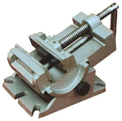 Interstate - 4-1/4" Jaw Opening Capacity x 1-1/2" Throat Depth, Horizontal Drill Press Vise - 4-1/2" Wide x 1-1/2" High Jaw, Stationary Base, Standard Speed, 7-1/2" OAL x 4.33" Overall Height - Benchmark Tooling