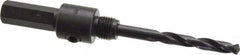 Lenox - 9/16 to 1-3/16" Tool Diam Compatibility, Straight Shank, Carbon Steel Integral Pilot Drill, Hole Cutting Tool Arbor - 33/64" Min Chuck, Hex Shank Cross Section, Quick-Change Attachment, For Hole Saws 1L - Benchmark Tooling
