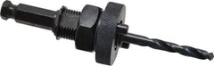 Lenox - 1-1/4 to 6" Tool Diam Compatibility, Straight Shank, Carbon Steel Integral Pilot Drill, Hole Cutting Tool Arbor - 33/64" Min Chuck, Hex Shank Cross Section, Quick-Change Attachment, For Hole Saws 3L - Benchmark Tooling