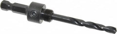 Lenox - 9/16 to 1-3/16" Tool Diam Compatibility, Straight Shank, Carbon Steel Integral Pilot Drill, Hole Cutting Tool Arbor - 25/64" Min Chuck, Hex Shank Cross Section, Quick-Change Attachment, For Hole Saws 5L - Benchmark Tooling