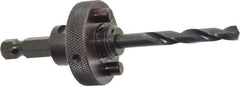 Lenox - 1-1/4 to 6" Tool Diam Compatibility, Straight Shank, Carbon Steel Integral Pilot Drill, Hole Cutting Tool Arbor - 25/64" Min Chuck, Hex Shank Cross Section, Quick-Change Attachment, For Hole Saws 6L - Benchmark Tooling