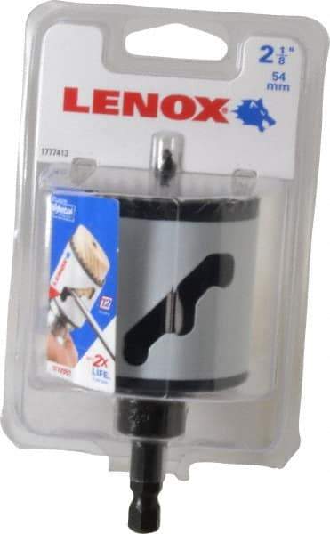 Lenox - 2-1/8" Diam, 1-9/16" Cutting Depth, Hole Saw - Bi-Metal Saw, Toothed Edge - Benchmark Tooling