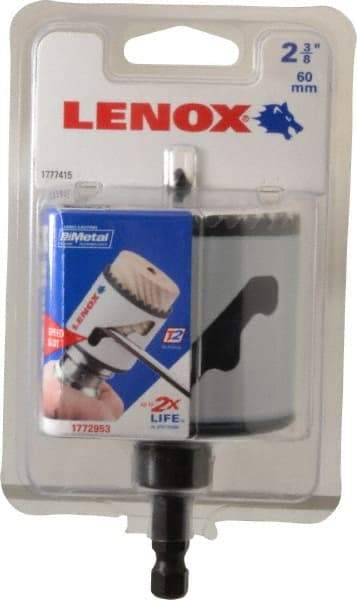 Lenox - 2-3/8" Diam, 1-9/16" Cutting Depth, Hole Saw - Bi-Metal Saw, Toothed Edge - Benchmark Tooling