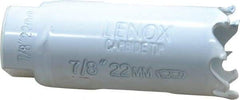 Lenox - 7/8" Diam, 1-1/2" Cutting Depth, Hole Saw - Carbide-Tipped Saw, Toothed Edge - Benchmark Tooling