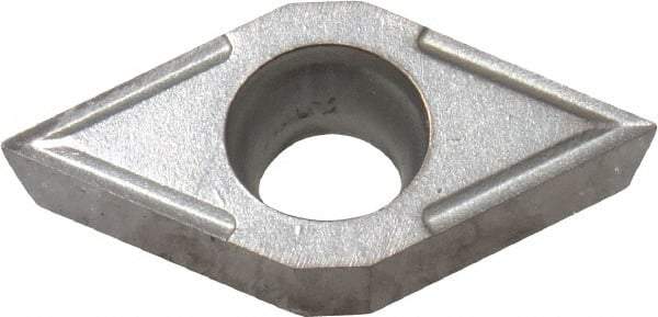 Kyocera - DCGT32.50.2 Grade TN60 Cermet Turning Insert - TiCN/NbC Finish, 55° Diamond, 3/8" Inscr Circle, 5/32" Thick, 0.0039" Corner Radius - Benchmark Tooling