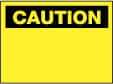 NMC - "Caution - Blank No Legend", 10" Long x 14" Wide, Rigid Plastic Safety Sign - Rectangle, 0.05" Thick, Use for Accident Prevention - Benchmark Tooling