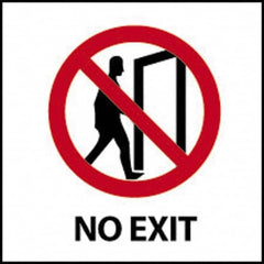 NMC - No Exit, Plastic Exit Sign - 7" Wide x 7" High - Benchmark Tooling