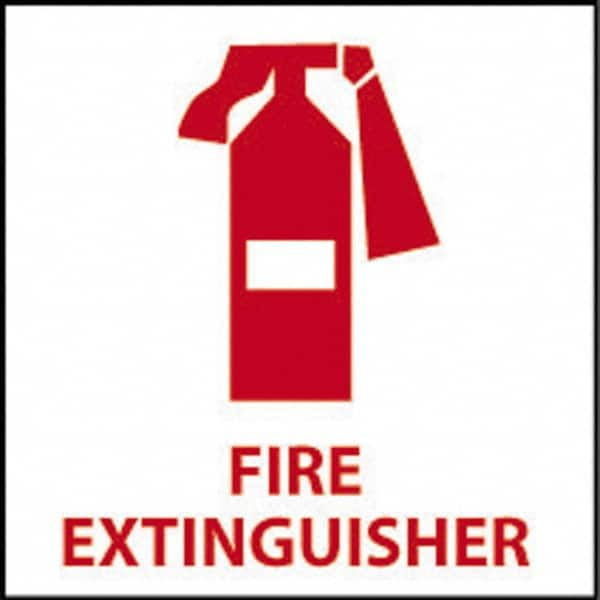 NMC - Fire Extinguisher, Plastic Fire Sign - 7" Wide x 7" High - Benchmark Tooling