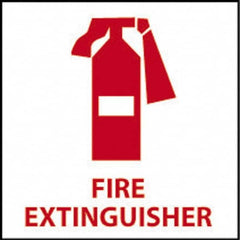 NMC - Fire Extinguisher, Plastic Fire Sign - 7" Wide x 7" High - Benchmark Tooling
