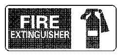 NMC - Fire Extinguisher, Plastic Fire Sign - 17" Wide x 7" High - Benchmark Tooling