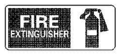 NMC - Fire Extinguisher, Plastic Fire Sign - 17" Wide x 7" High - Benchmark Tooling