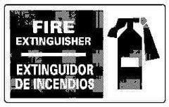 NMC - Fire Extinguisher, Plastic Fire Sign - 18" Wide x 10" High, English/Spanish - Benchmark Tooling
