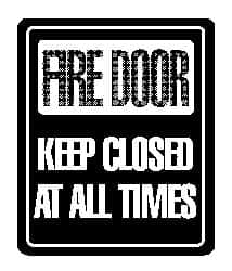 NMC - Fire Door - Keep Closed at All Times, Acrylic Fire and Exit Sign - 8" Wide x 10" High - Benchmark Tooling