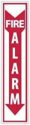 NMC - Fire Alarm, Plastic Fire Sign - 4" Wide x 18" High - Benchmark Tooling