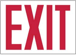 NMC - Exit, Pressure Sensitive Vinyl Exit Sign - 10" Wide x 7" High, Glow-in-the-Dark - Benchmark Tooling