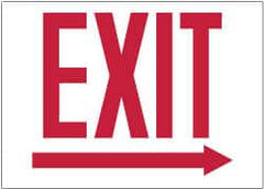 NMC - Exit, Pressure Sensitive Vinyl Exit Sign - 10" Wide x 10" High, Glow-in-the-Dark - Benchmark Tooling