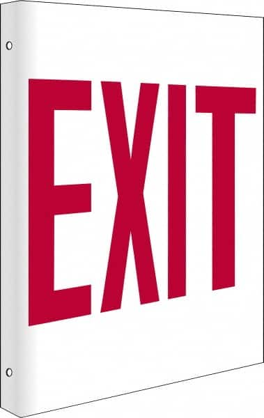 NMC - Exit, Rigid Plastic Exit Sign - 8" Wide x 10" High - Benchmark Tooling