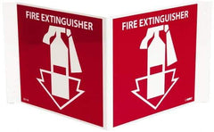NMC - Fire Extinguisher, Acrylic Fire Sign - 14-1/2" Wide x 8" High - Benchmark Tooling