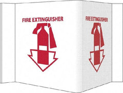 NMC - Fire Extinguisher, Acrylic Fire Sign - 14-1/2" Wide x 8" High - Benchmark Tooling