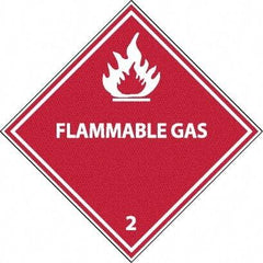 NMC - Flammable Gas DOT Shipping Label - 4" High x 4" Wide - Benchmark Tooling