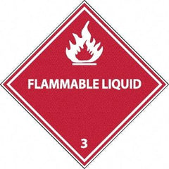 NMC - Flammable Liquid DOT Shipping Label - 4" High x 4" Wide - Benchmark Tooling