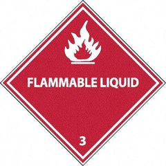 NMC - Flammable Liquid DOT Shipping Label - 4" High x 4" Wide - Benchmark Tooling