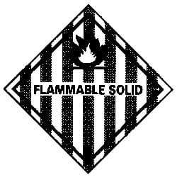 NMC - Flammable Solid DOT Shipping Label - 4" High x 4" Wide - Benchmark Tooling