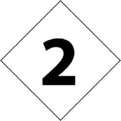 NMC - Hazardous Materials Label - Legend: Number, English, Black & White, 2-1/2" Long x 2-1/2" High, Sign Muscle Finish - Benchmark Tooling