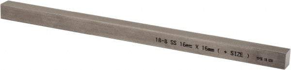 Made in USA - 12" Long, Oversized Key Stock - 18-8 Stainless Steel - Benchmark Tooling