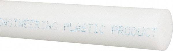 Made in USA - 1' Long, 1-1/4" Diam, Acetal Plastic Rod - Natural (Color) - Benchmark Tooling