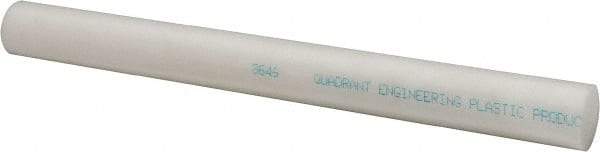 Made in USA - 1' Long, 1-1/8" Diam, Acetal Plastic Rod - Natural (Color) - Benchmark Tooling