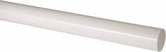 Made in USA - 2' Long, 2" Diam, Acetal Plastic Rod - Natural (Color) - Benchmark Tooling