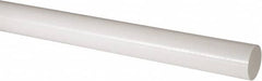 Made in USA - 1' Long, 2-1/4" Diam, Acetal Plastic Rod - Natural (Color) - Benchmark Tooling