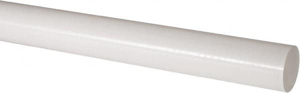 Made in USA - 2' Long, 2-1/4" Diam, Acetal Plastic Rod - Natural (Color) - Benchmark Tooling