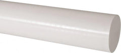 Made in USA - 2' Long, 3" Diam, Acetal Plastic Rod - Natural (Color) - Benchmark Tooling